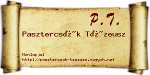 Pasztercsák Tézeusz névjegykártya